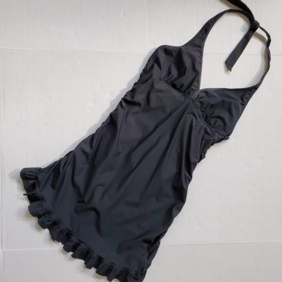 Assets By Spanx Other - Spanx Assets Black Ruffled One Piece Swimsuit XL
